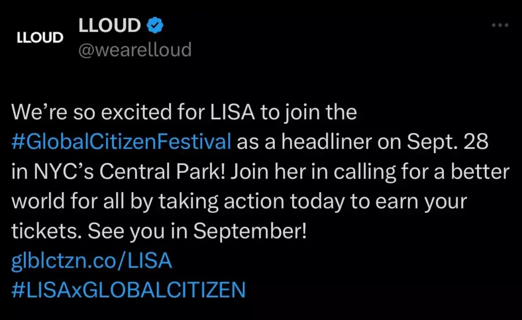 LISA Global Citizen Festival @NYC USA