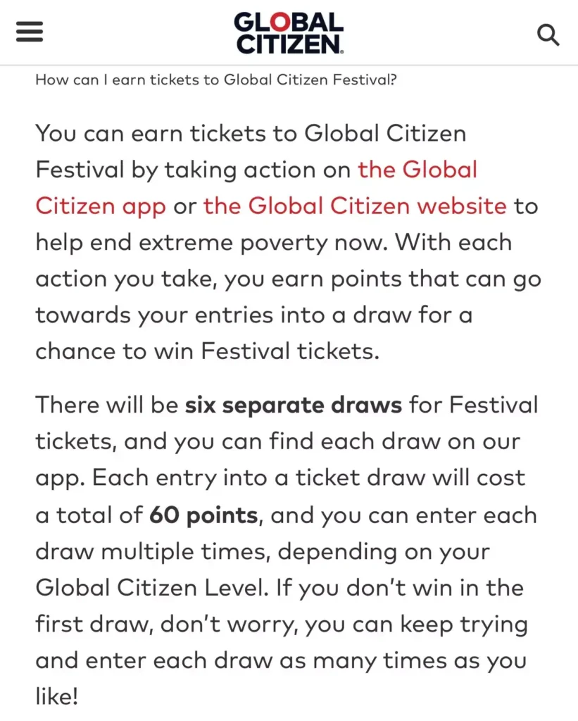LISA Global Citizen Festival @NYC USA