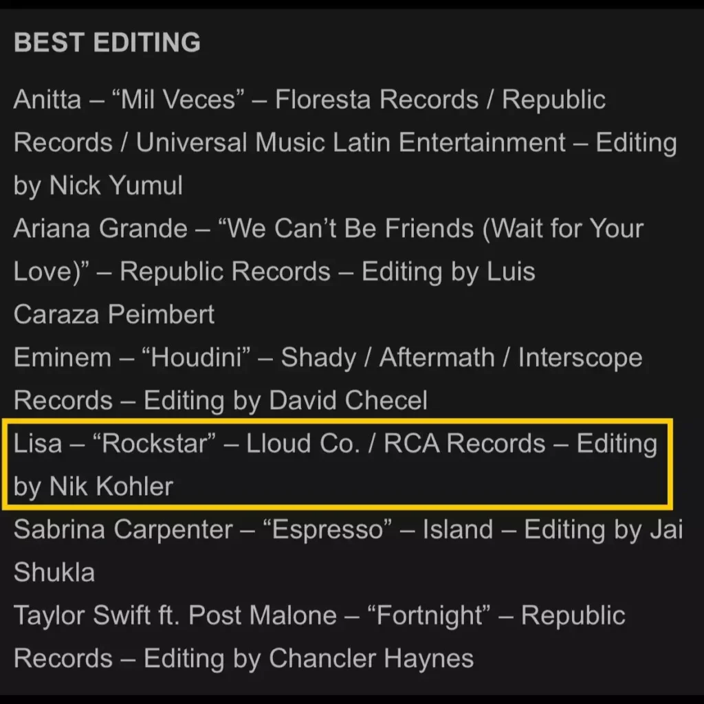 4 Nominations on MTV VMAs 2024